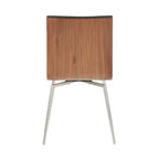 Juego de 2 sillas de comedor Mason giratorias de madera de nogal modernas - Lumisource