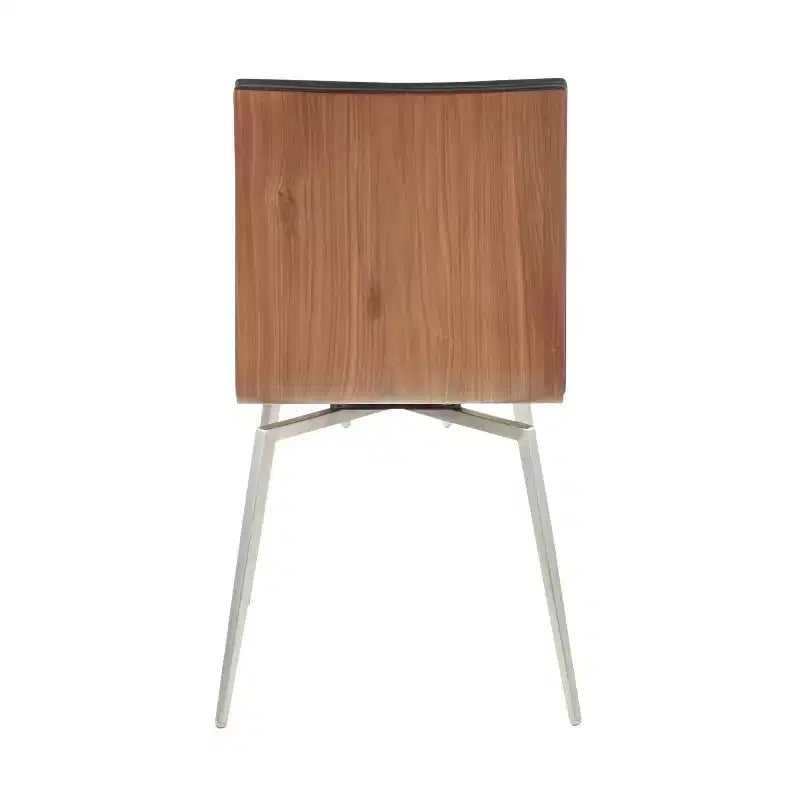 Juego de 2 sillas de comedor Mason giratorias de madera de nogal modernas - Lumisource