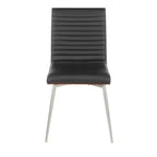 Juego de 2 sillas de comedor Mason giratorias de madera de nogal modernas - Lumisource
