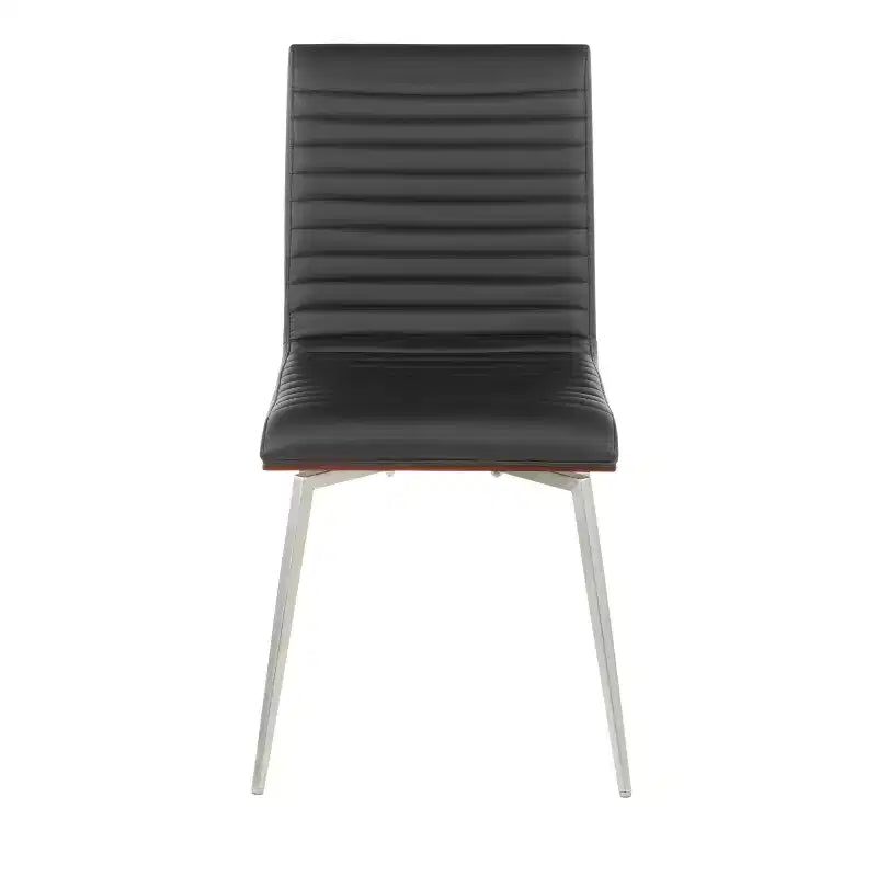 Juego de 2 sillas de comedor Mason giratorias de madera de nogal modernas - Lumisource