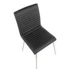 Juego de 2 sillas de comedor Mason giratorias de madera de nogal modernas - Lumisource