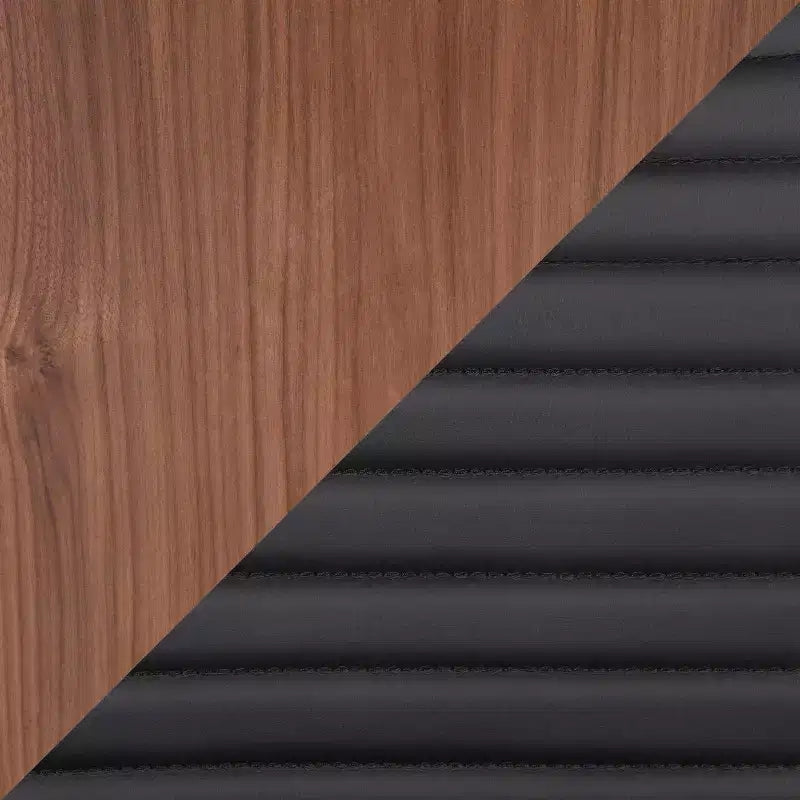 Juego de 2 sillas de comedor Mason giratorias de madera de nogal modernas - Lumisource