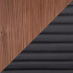 Juego de 2 sillas de comedor Mason giratorias de madera de nogal modernas - Lumisource