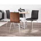 Juego de 2 sillas de comedor Mason giratorias de madera de nogal modernas - Lumisource