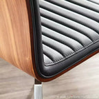 Juego de 2 sillas de comedor Mason giratorias de madera de nogal modernas - Lumisource