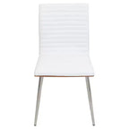 Juego de 2 sillas de comedor Mason giratorias de madera de nogal modernas - Lumisource