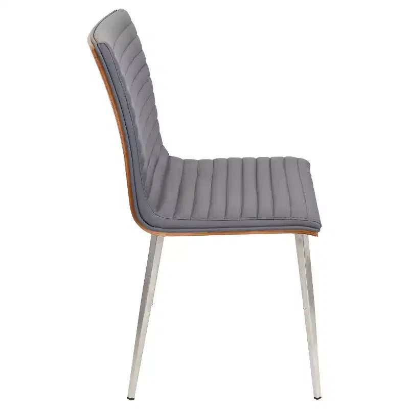 Juego de 2 sillas de comedor Mason giratorias de madera de nogal modernas - Lumisource
