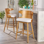 Set de 2 taburetes de bar de estilo moderno de mediados de siglo Kamryn - Christopher Knight Home
