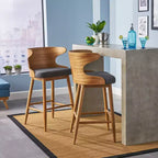 Set de 2 taburetes de bar de estilo moderno de mediados de siglo Kamryn - Christopher Knight Home
