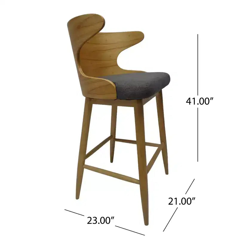 Set de 2 taburetes de bar de estilo moderno de mediados de siglo Kamryn - Christopher Knight Home