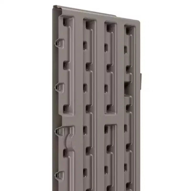 Armario de almacenamiento de pared de garaje Suncast de resina de 4 pies con un solo estante, platino (paquete de 3)