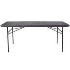 Mesa plegable de banquete y eventos de plástico de 6 pies con doble pliegue y asa de transporte Flash Furniture