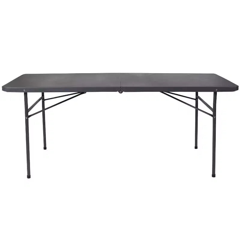 Mesa plegable de banquete y eventos de plástico de 6 pies con doble pliegue y asa de transporte Flash Furniture