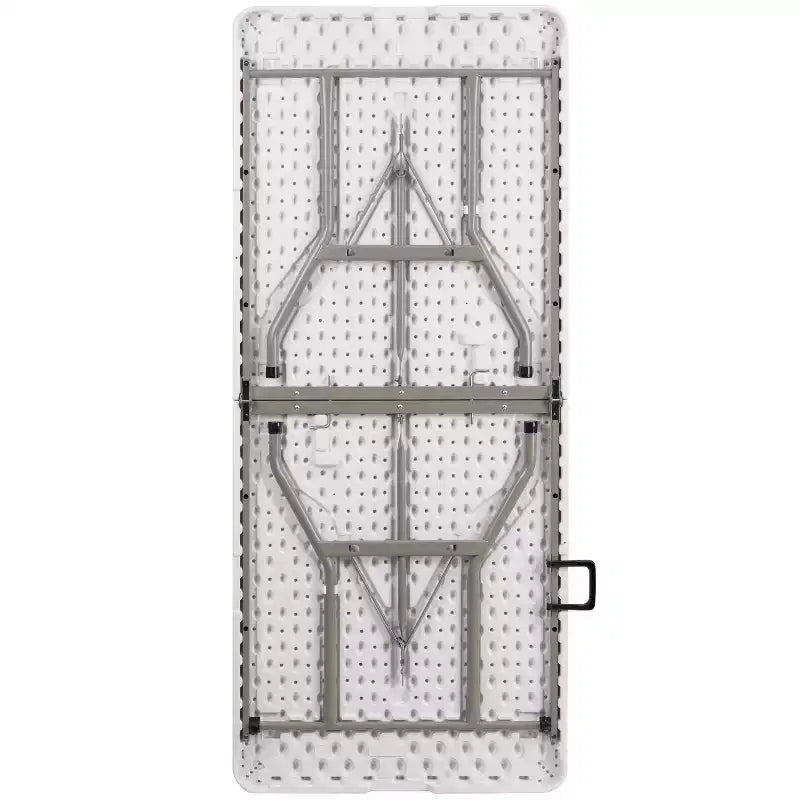 Mesa plegable de banquete y eventos de plástico de 6 pies con doble pliegue y asa de transporte Flash Furniture