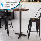 Flash Furniture Base en X para Mesa de Restaurante de 56 x 56 cm con Columna de Altura de Barra de 7.6 cm de Diámetro