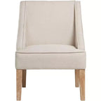 Sillón Elm Lane Dixon Ivory con Brazos Curvos de Tela