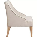 Sillón Elm Lane Dixon Ivory con Brazos Curvos de Tela
