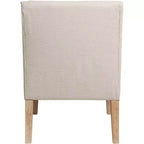 Sillón Elm Lane Dixon Ivory con Brazos Curvos de Tela