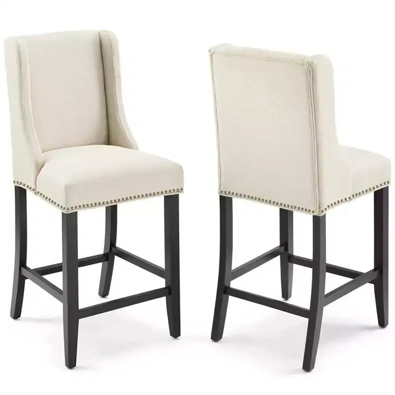 Juego de 2 taburetes de bar Baron tapizados en tela - Modway