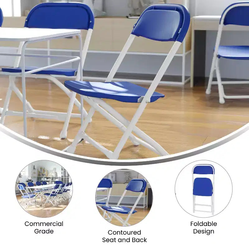 Flash Furniture Paquete de 10 Sillas Plegables de Plástico para Niños