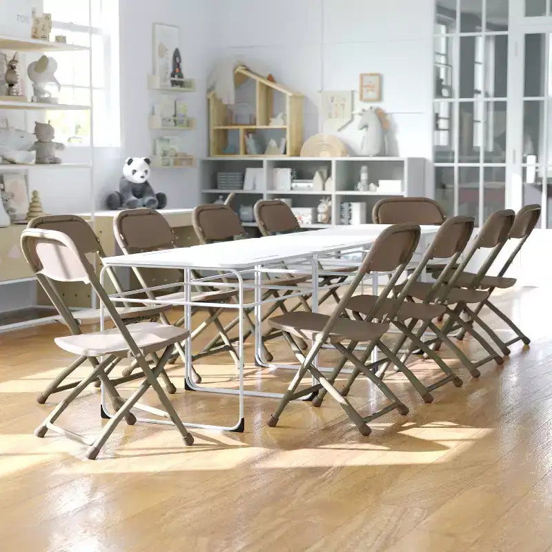Flash Furniture Paquete de 10 Sillas Plegables de Plástico para Niños