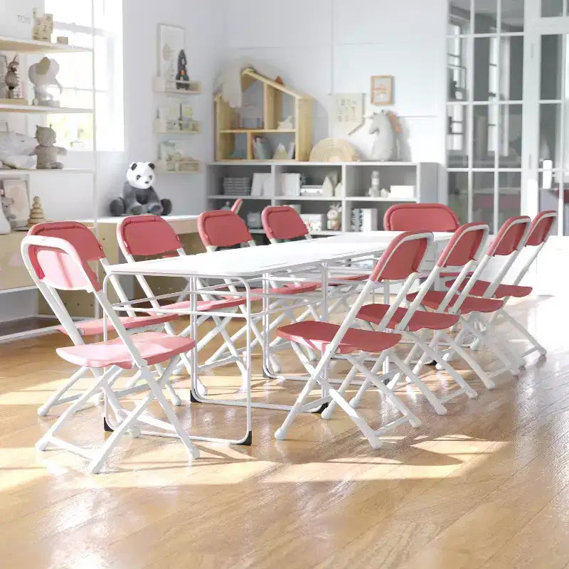 Flash Furniture Paquete de 10 Sillas Plegables de Plástico para Niños