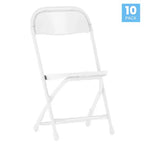 Flash Furniture Paquete de 10 Sillas Plegables de Plástico para Niños
