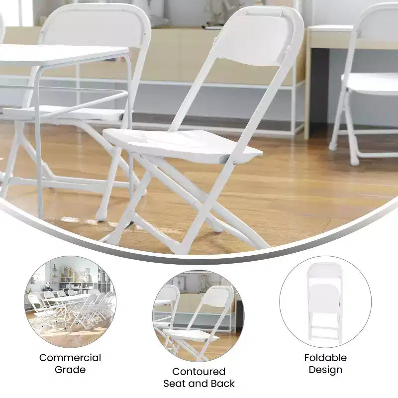 Flash Furniture Paquete de 10 Sillas Plegables de Plástico para Niños