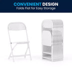Flash Furniture Paquete de 10 Sillas Plegables de Plástico para Niños