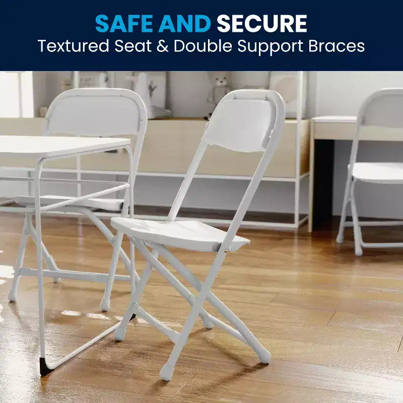 Flash Furniture Paquete de 10 Sillas Plegables de Plástico para Niños