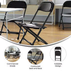 Flash Furniture Paquete de 10 Sillas Plegables de Plástico para Niños