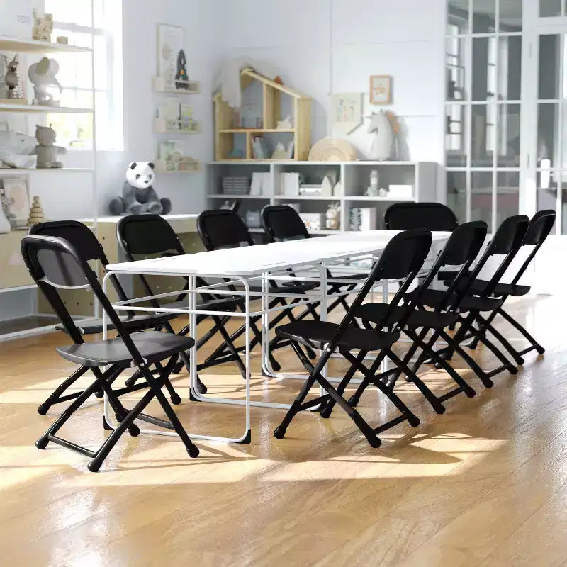 Flash Furniture Paquete de 10 Sillas Plegables de Plástico para Niños