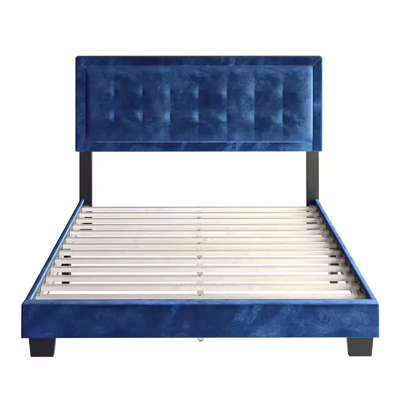 Estructura de cama tapizada con capitoné Tobias Velvet - Eco Dream