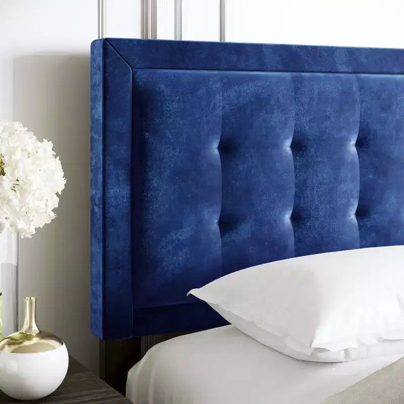 Estructura de cama tapizada con capitoné Tobias Velvet - Eco Dream