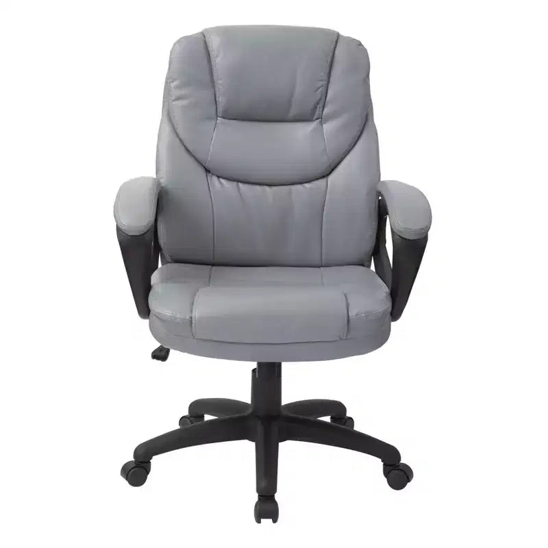 Sillón de oficina de piel sintética con reposabrazos acolchados - OSP Home Furnishings