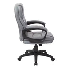 Sillón de oficina de piel sintética con reposabrazos acolchados - OSP Home Furnishings