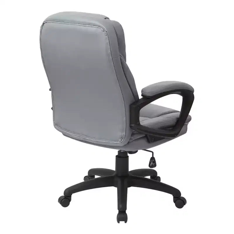 Sillón de oficina de piel sintética con reposabrazos acolchados - OSP Home Furnishings