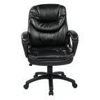 Sillón de oficina de piel sintética con reposabrazos acolchados - OSP Home Furnishings