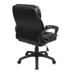Sillón de oficina de piel sintética con reposabrazos acolchados - OSP Home Furnishings