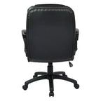 Sillón de oficina de piel sintética con reposabrazos acolchados - OSP Home Furnishings