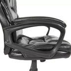 Sillón de oficina de piel sintética con reposabrazos acolchados - OSP Home Furnishings