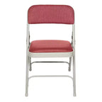 Juego de 4 sillas plegables de lujo con asiento acolchado de tela y triple refuerzo - Hampden Furnishings