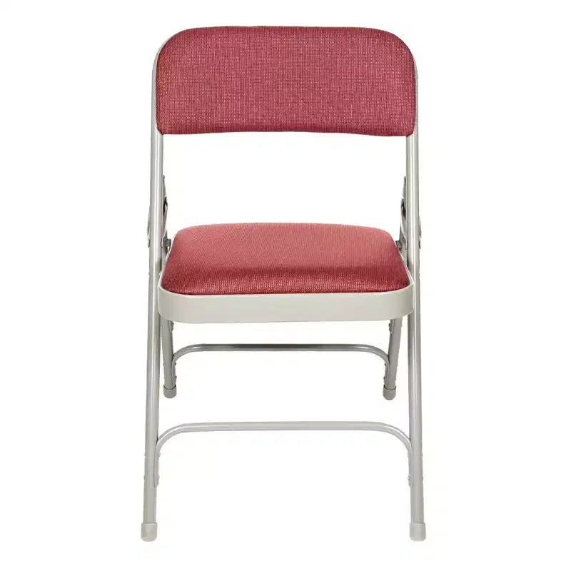 Juego de 4 sillas plegables de lujo con asiento acolchado de tela y triple refuerzo - Hampden Furnishings