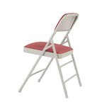 Juego de 4 sillas plegables de lujo con asiento acolchado de tela y triple refuerzo - Hampden Furnishings