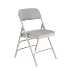 Juego de 4 sillas plegables de lujo con asiento acolchado de tela y triple refuerzo - Hampden Furnishings