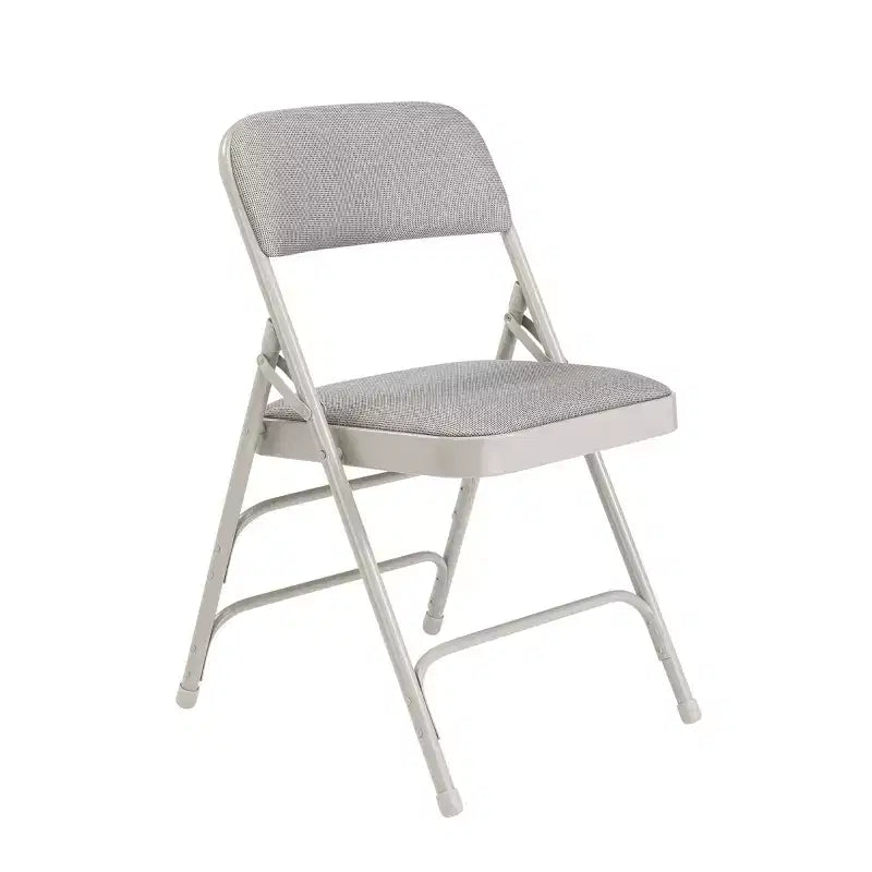 Juego de 4 sillas plegables de lujo con asiento acolchado de tela y triple refuerzo - Hampden Furnishings