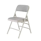 Juego de 4 sillas plegables de lujo con asiento acolchado de tela y triple refuerzo - Hampden Furnishings