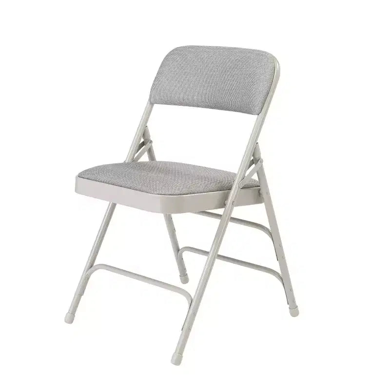 Juego de 4 sillas plegables de lujo con asiento acolchado de tela y triple refuerzo - Hampden Furnishings