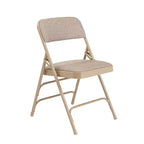 Juego de 4 sillas plegables de lujo con asiento acolchado de tela y triple refuerzo - Hampden Furnishings