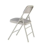 Juego de 4 sillas plegables de lujo con asiento acolchado de tela y triple refuerzo - Hampden Furnishings